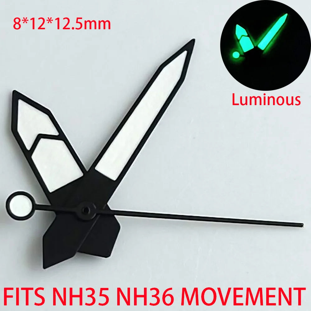 Watch Accessories Pointer NH 35 NH36 Hands Green/Blue Super Luminous Suitable For NH 35 NH36 Movement