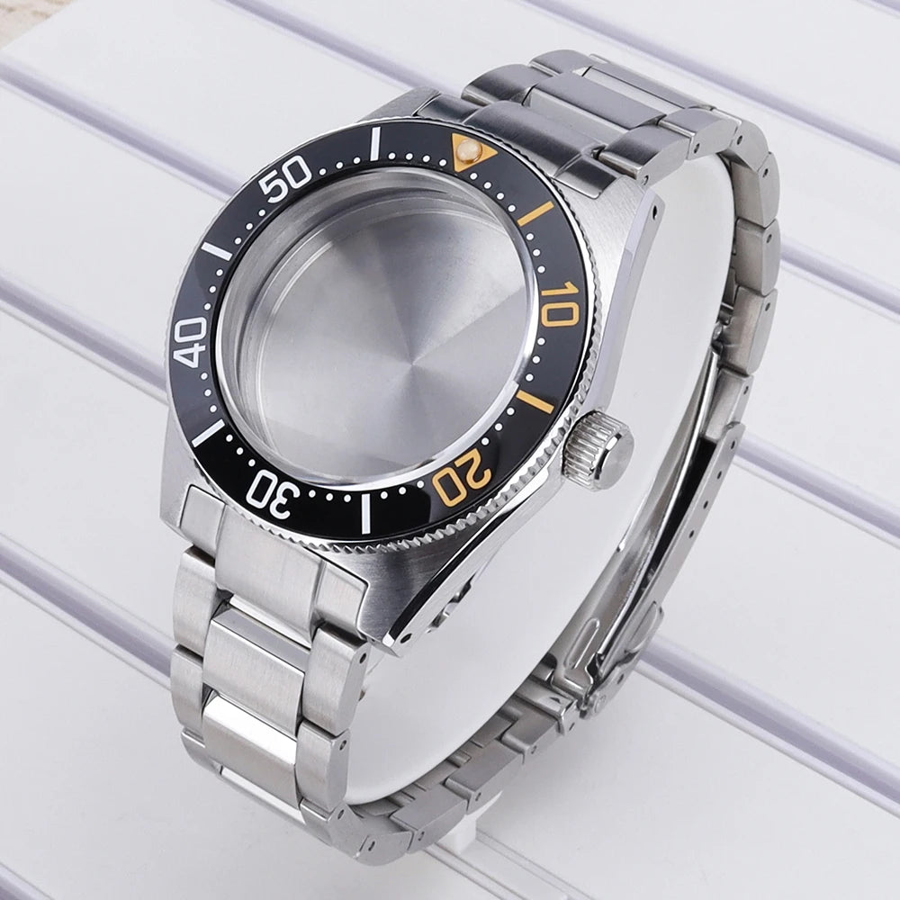 40mm Steel Watch Case Sapphire For NH35 NH36 NH34 4R36 Mod SPB143J1/SPB253J1