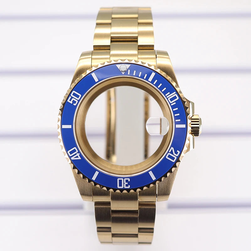 40mm Diving Watch Case Set Sapphire For NH35 NH36 NH34/38 SUB Miyota8215 Eta2824