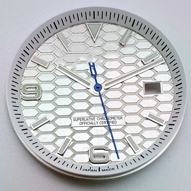39.5mm Land-Dwellwe Steel Watch Case+Strap Sapphire Glass 33.8mm Dial Fit NH35