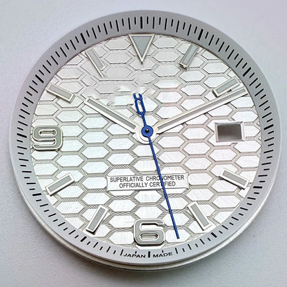 39.5mm Land-Dwellwe Watch Case+Strap Sapphire Glass Luminou 33.8mm Dial Fit NH35