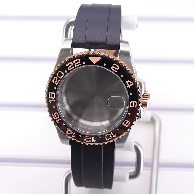 40mm Cases For NH35 NH34 NH36 NH38 NH70 Miyota8215 Eta2824 Unidirectional Bezel