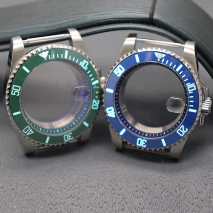 Diver 40mm Watch Case Sapphire For Nh34 Nh35 Nh36 Luminous SUB Ceramic Bezel