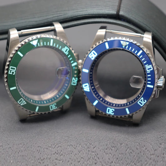 Diver 40mm Watch Case Sapphire For Nh34 Nh35 Nh36 Luminous SUB Ceramic Bezel