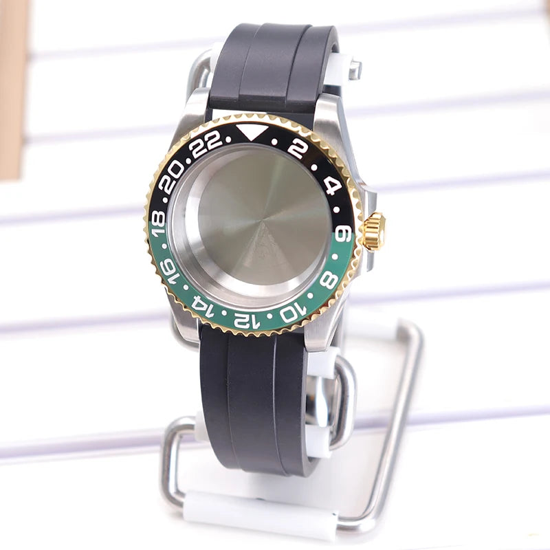 40mm Watch Case Set For GMT SUB Yacht NH34 NH35 NH36 NH39 8215 Eta2824 PT5000