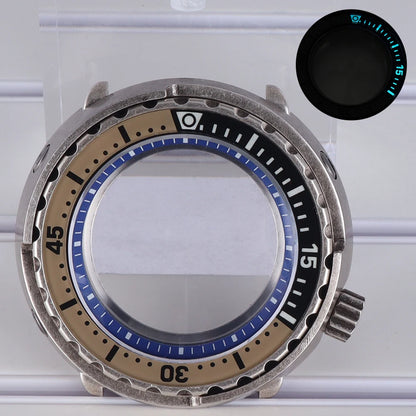 47mm Steel Watch Case C3 Bezel For NH35 NH36 NH38 Tuna Can Mod 200M Waterproof