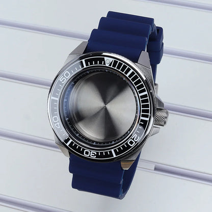 Diving Case 43mm Watch Case Sapphire Glass For Mod Samurai NH35 NH36 NH38 NH34