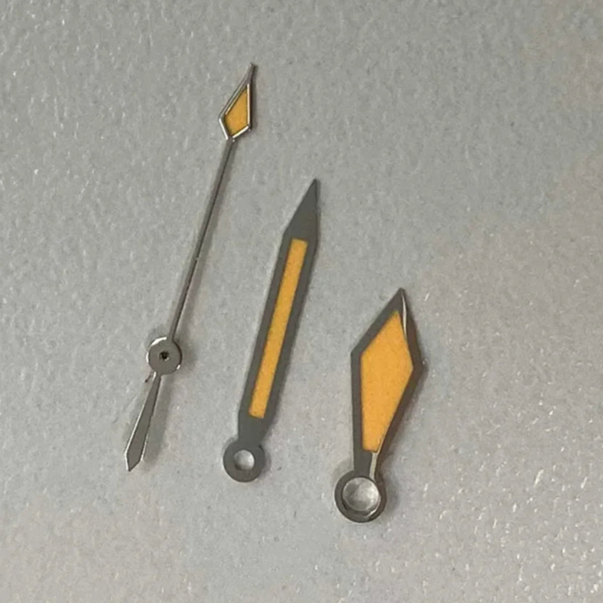 Green Luminous Silver Trim Orange Watch Hands Set for NH35 NH36 4R 7S Movement