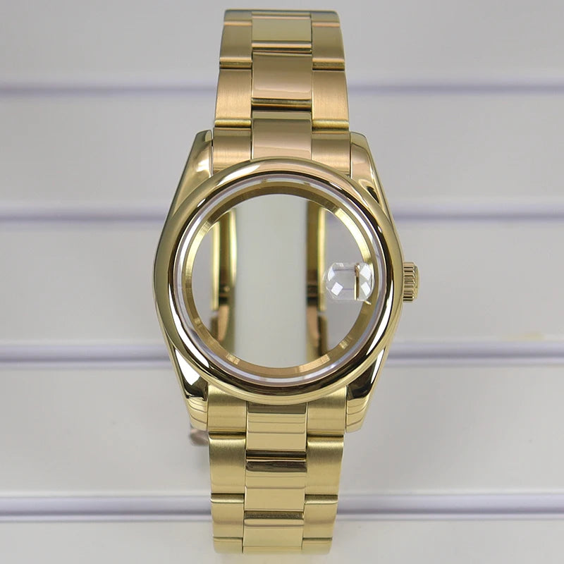 36/39mm Watch Case For NH35/36 NH38 NH70 Miyota 8215 Cases Sapphire Glass Oyster