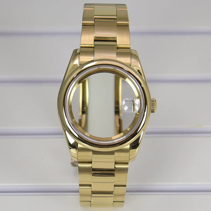 36/39mm Watch Case For NH35/36 NH38 NH70 Miyota 8215 Cases Sapphire Glass Oyster