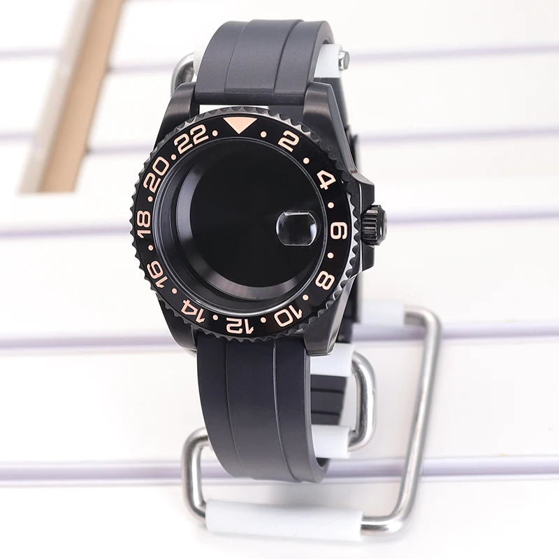 40mm SUB Diving Watch Case Strap For NH35 NH36 NH34 8215 Eta 2824 28.5mm Dial
