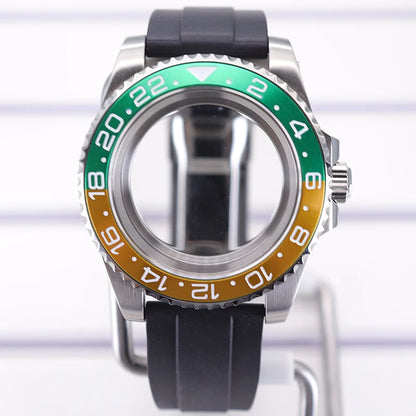 40mm Watch Cases For NH34/35/36/38 Miyota 8215 Eta 2824 GMT Double Color Bezel
