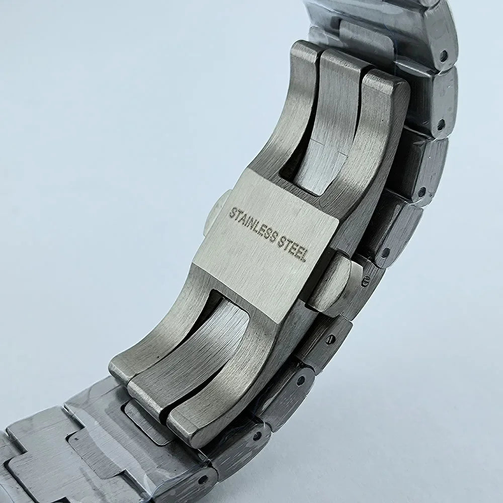 Purple Roma Square Dial Watch Case Folding Buckle Square Case fit NH35 NH36