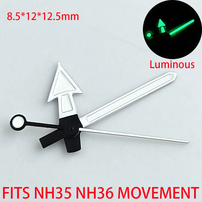 Watch Accessories Pointer NH 35 NH36 Hands Green/Blue Super Luminous Suitable For NH 35 NH36 Movement