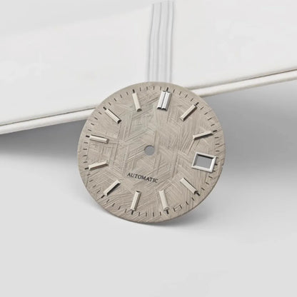 28.5mm Watch Dial  Texture Watch Faces No Luminous Modified for NH35 Movement
