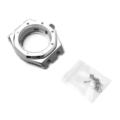 41mm Watch Case Band Set Sapphire Glass Transparent Bottom Strap for NH35 NH36