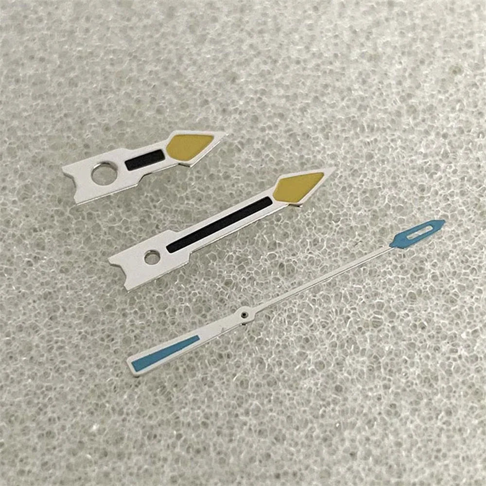Patchwork Color Silver Trim No Luminous Watch Hands for NH35 NH36 4R 7S