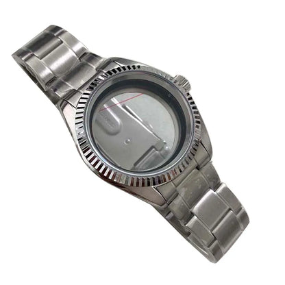 38MM Watch Case W/N Strap Transparent Bottom Shell Sapphire for NH35/36/4R/7S