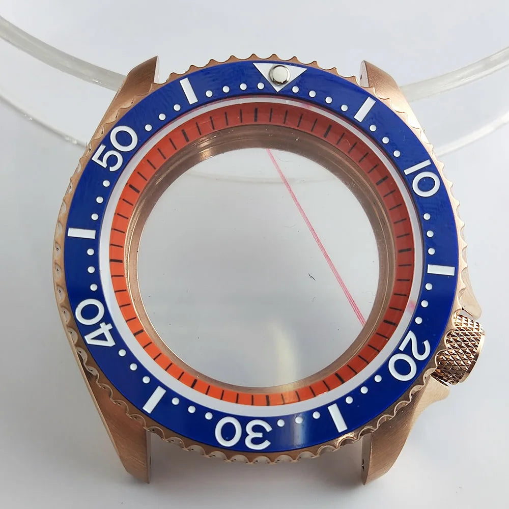 Plane Sapphire Glass Ceramic Bezel Stainless Steel Watch Case Fit NH 35 NH36 Movement High End Waterproof Watch Case