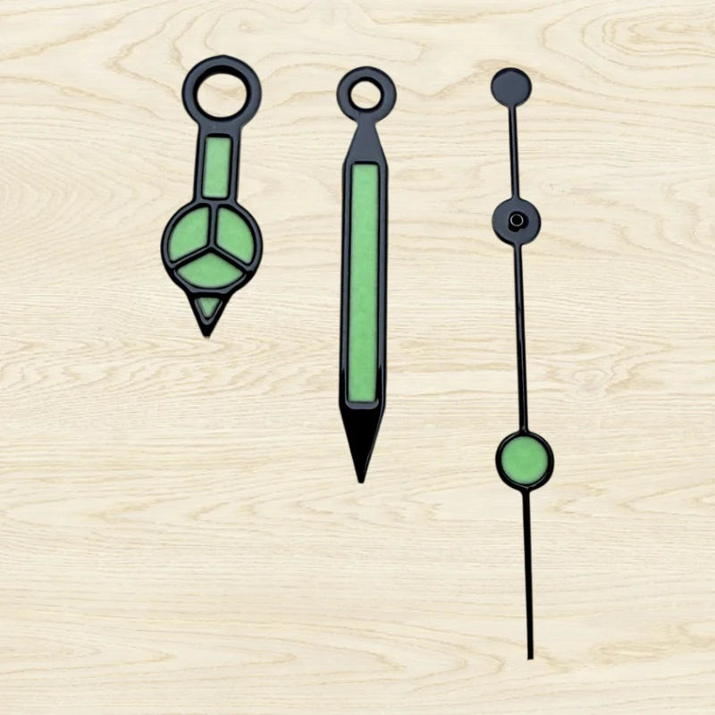 Modified Green Luminous ColorfulCusp Watch Hands for NH35/NH36/4R/7S Movement