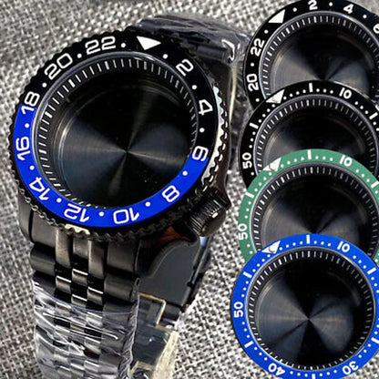20ATM 42mm Sapphire Glass Black PVD Watch Case Fit SKX 007 NH34 NH35 NH36 2824