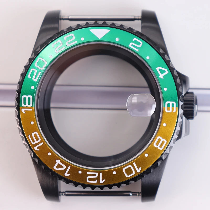 40mm Watch Case Sapphire Glass For NH35 NH36 NH34 NH38 Eta 2824 Miyota 8215 GMT
