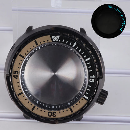 47mm Watch Case Sapphire Crystal For NH35/36 NH38 Modified Tuna Canned C3 Bezel