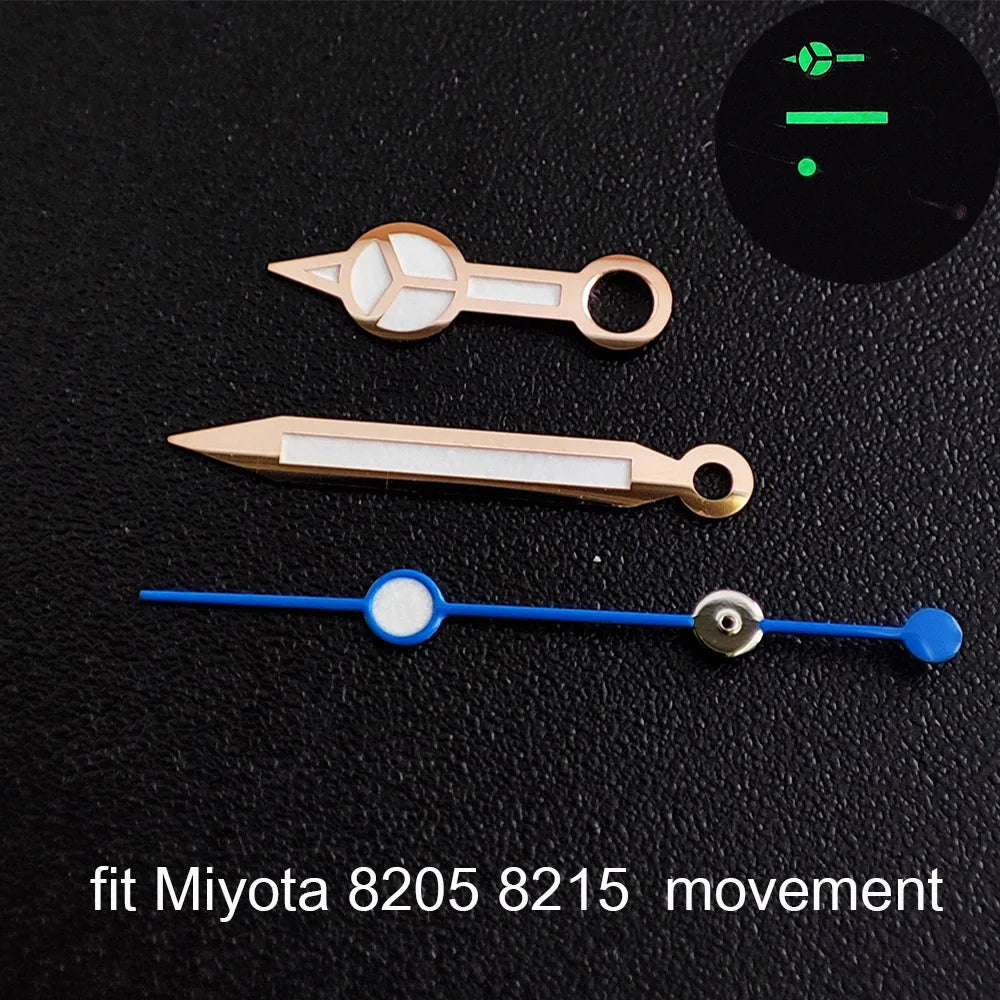 Watch hands green luminous hands fit NH 35 NH36 ETA 2836 2824 Miyota 8205 8215 movement