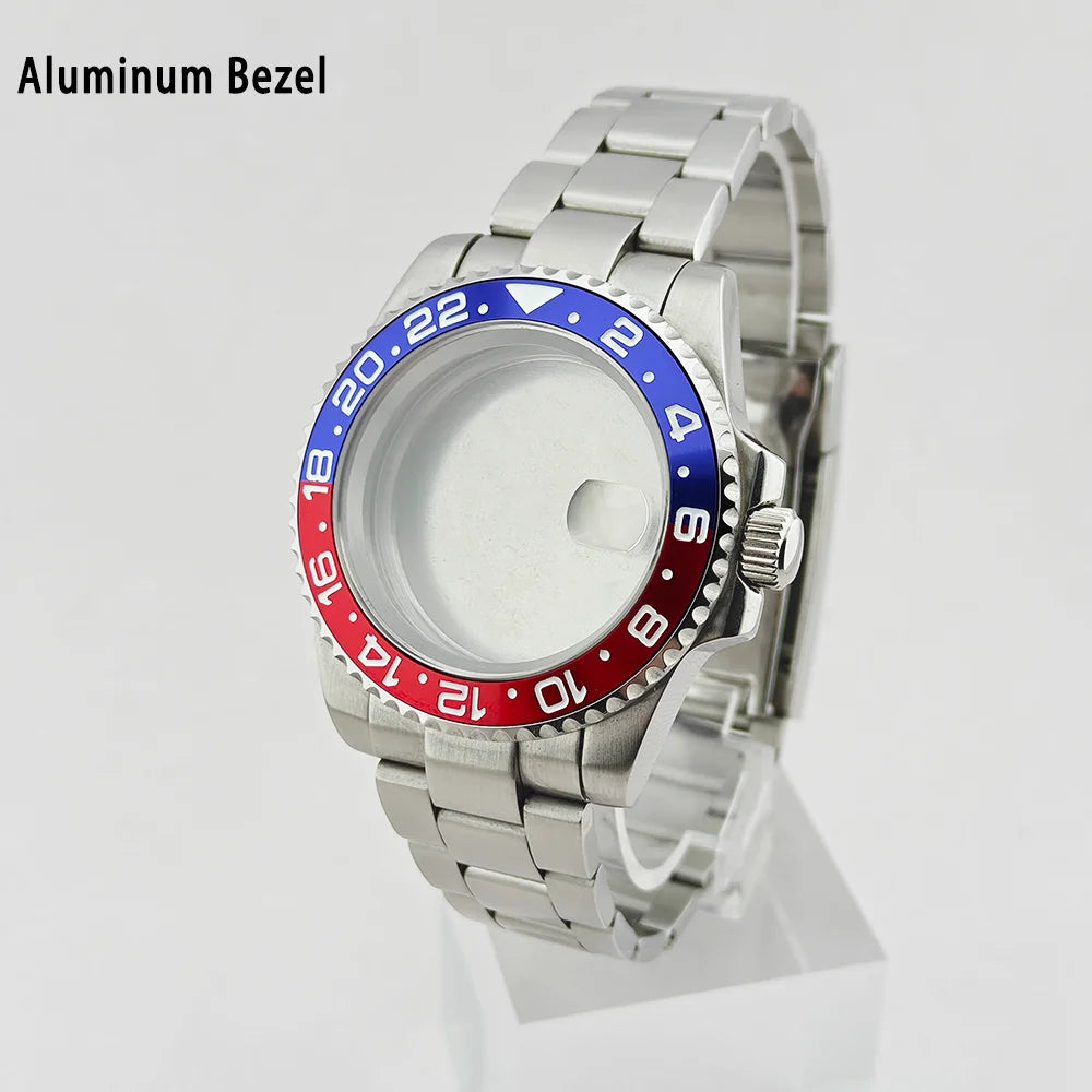 40mm Watch Case Ceramic Bezel SUB Bidirectional Rotating Bezel For NH34 GMT