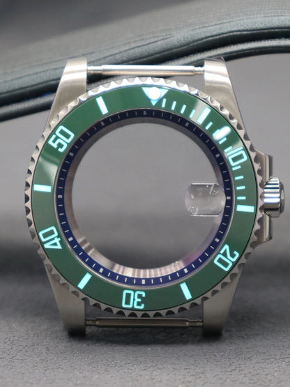Diver 40mm Watch Case Sapphire For Nh34 Nh35 Nh36 Luminous SUB Ceramic Bezel