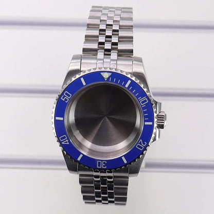 40mm Watch Case Ceramic Bezel Sapphire For Nh35 Nh36 Nh34 Sub Eta2824 Miyota8215