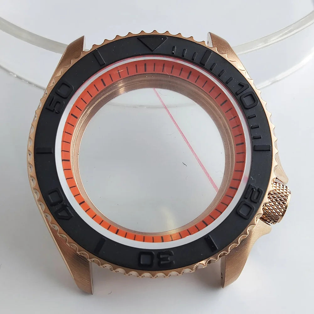 Plane Sapphire Glass Ceramic Bezel Stainless Steel Watch Case Fit NH 35 NH36 Movement High End Waterproof Watch Case