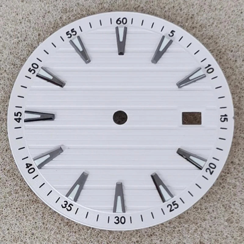 33.5mm No Logo Watch Dial  Arabic Numerals Green Luminous for NH35/NH36/4R/7S
