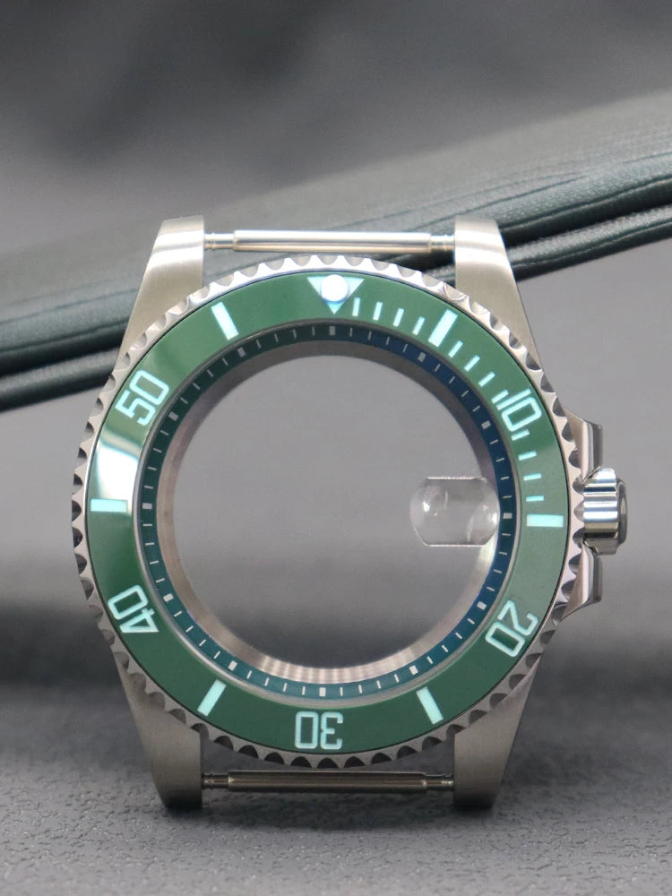 Diver 40mm Watch Case Sapphire For Nh34 Nh35 Nh36 Luminous SUB Ceramic Bezel
