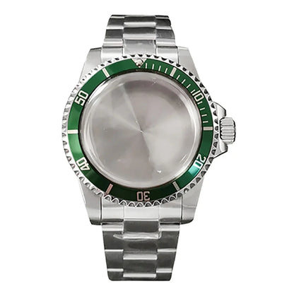 39.5MM Watch Case + Strap for NH35/NH36 Stainless Steel Vintage Cases Watchband