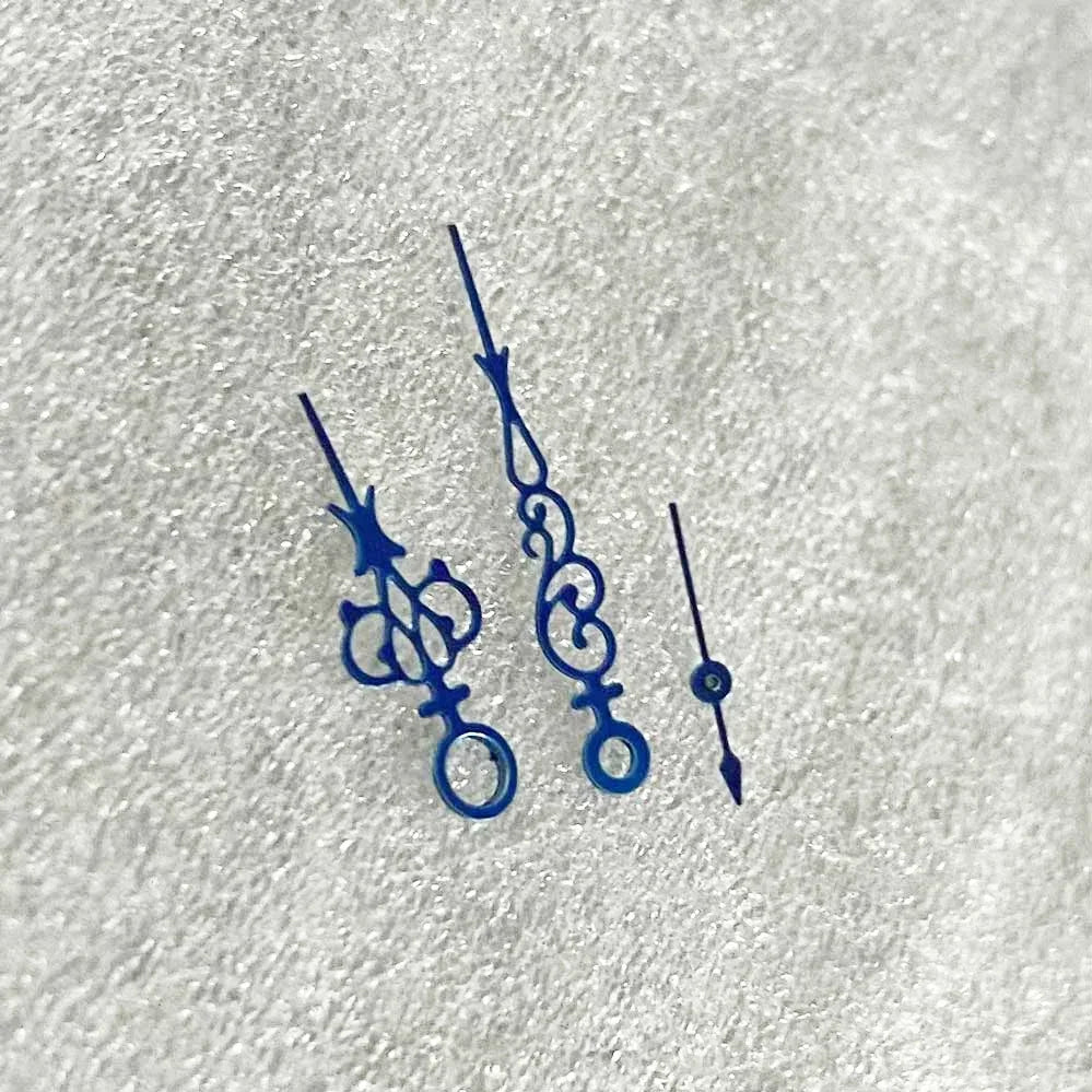 Blue Hollow Snowflake Watch Hands for ETA6497/6498 ST3600/ST3620 Series