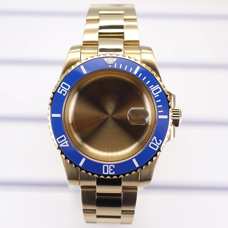 40mm Diving Watch Case Set Sapphire For NH35 NH36 NH34/38 SUB Miyota8215 Eta2824