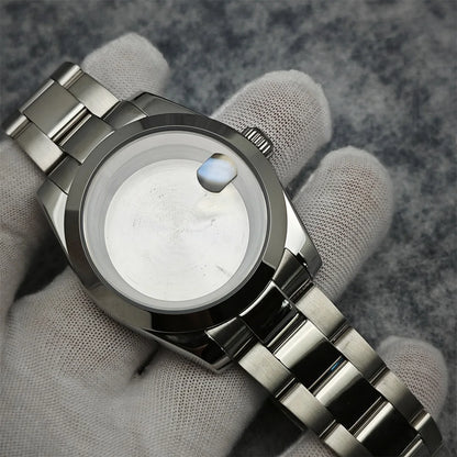 39mm Stainless Steel Watch Case Strap Set with Sapphire Crystal for NH35/ NH36