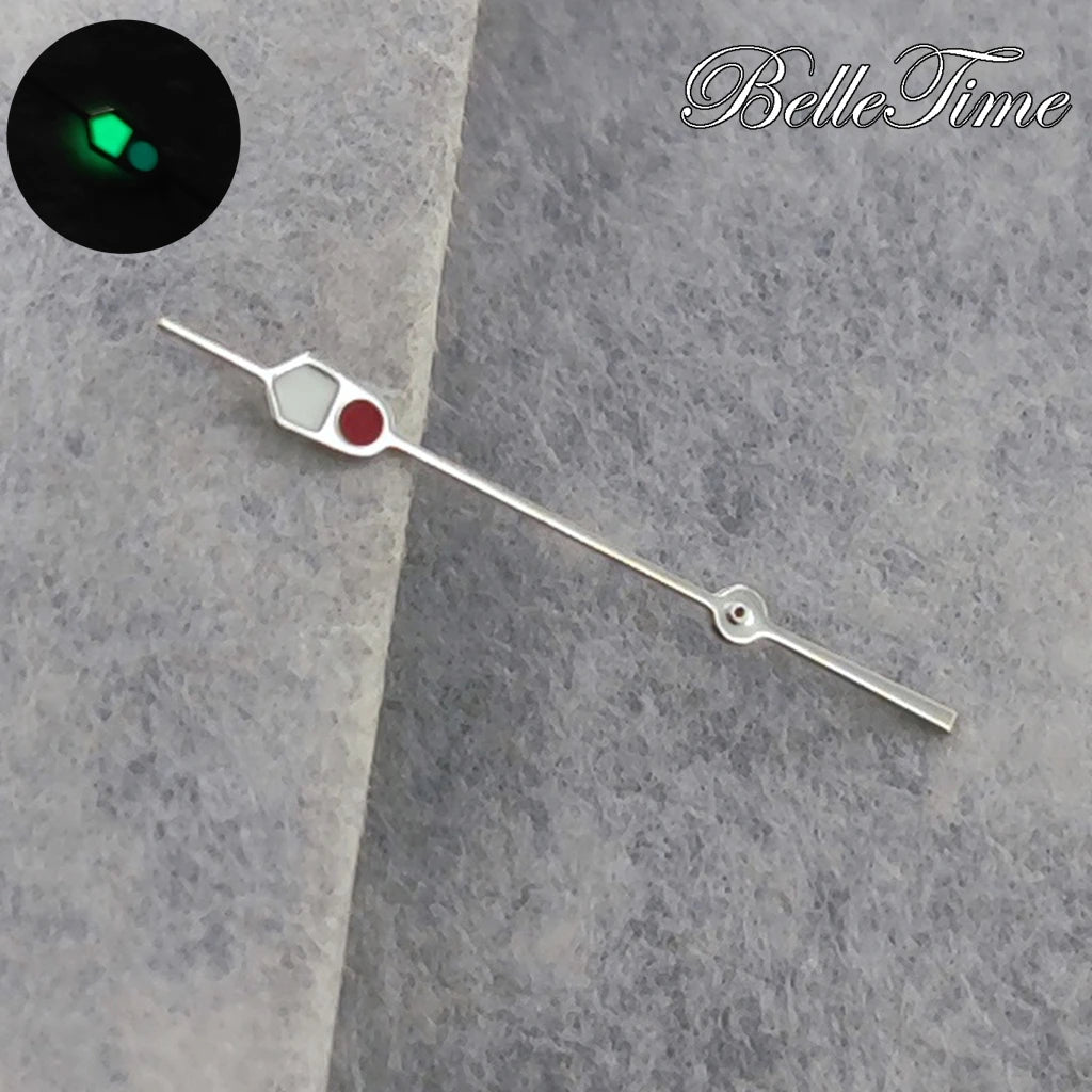Watch Hands Silver Black For NH35 NH36 7S26 7S36 4R35 4R36 C3 Green Luminous