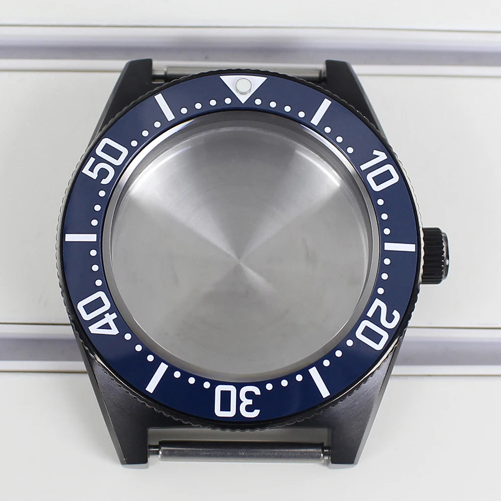 40mm Diver Watch Case Sapphire Glass with Bezel For NH35 NH36 NH34 NH38 4R36