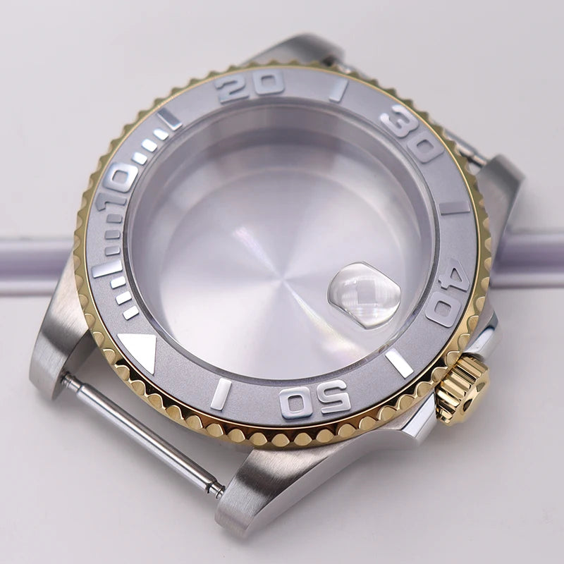 40mm Watch Case Sapphire Glass For NH35 NH36 34 8215 2824 PT5000 Fit 28.5mm Dial