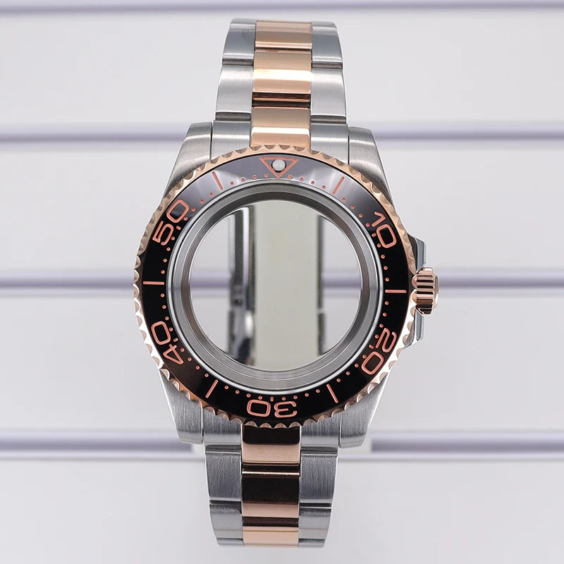 40mm Steel Watch Case Sapphire Glass For NH34/35/36/38 NH70 Miyota 8215 Eta 2824