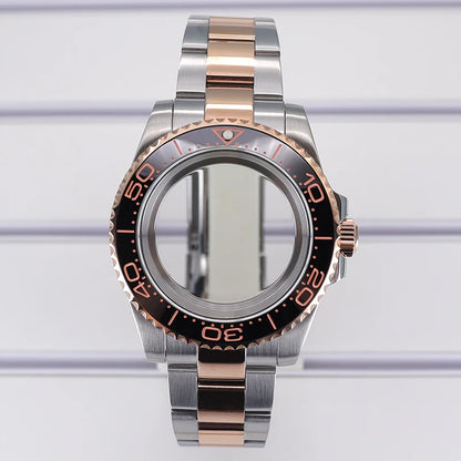 40mm Steel Watch Case Sapphire Glass For NH34/35/36/38 NH70 Miyota 8215 Eta 2824