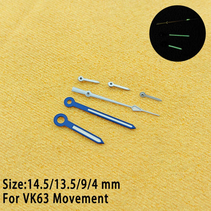 39.7mm Case 20mm Strap for VK63 Watch Head Silver Black Assembled Case Moon Case