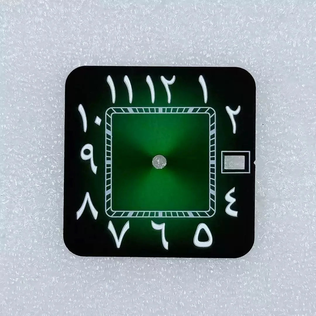 27mm Square Middle East Single Calendar Watch Dial For NH35 NH36 Movement