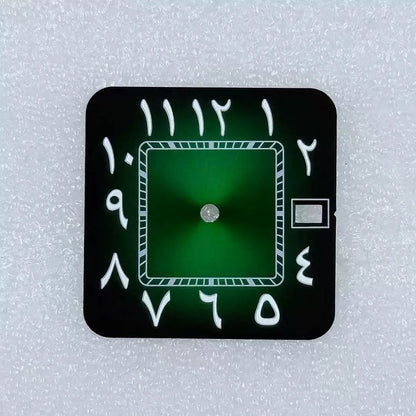 27mm Square Middle East Single Calendar Watch Dial For NH35 NH36 Movement