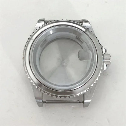40MM Stainless Steel Watche Case Aluminum Bezel Sapphire for 8215/8200/8205/2813