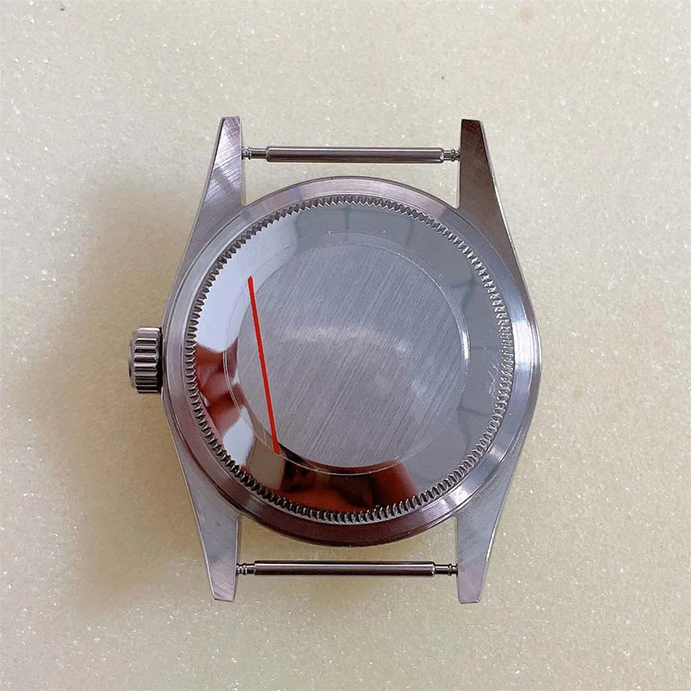 36MM Stainless Steel Watch Case Acrylic Glass for NH35/NH36/4R Oblique Bezel