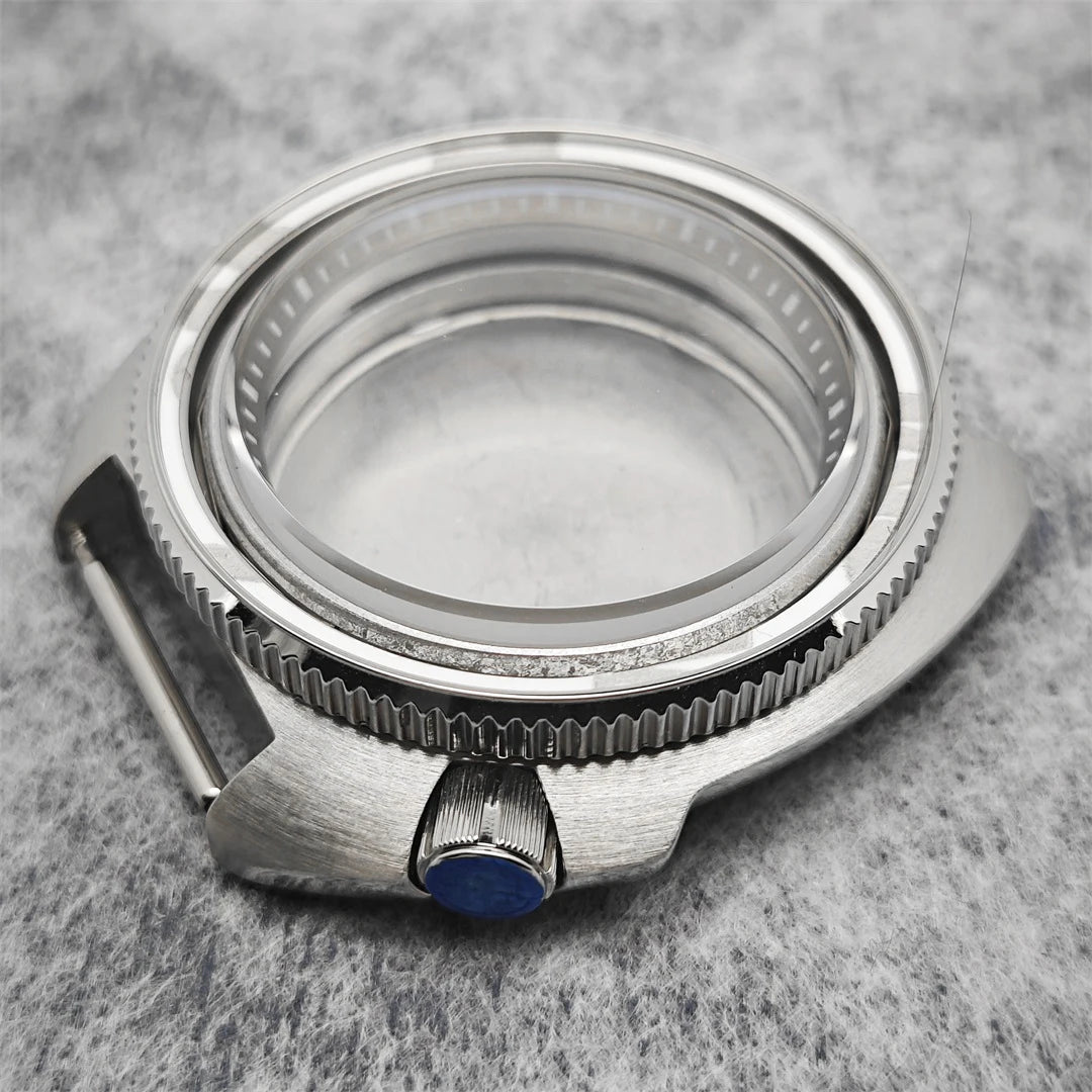 41mm Stainless Steel Watch Case Sapphire Glass Black Inner Shadow for NH35/ NH36