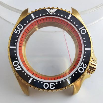 Plane Sapphire Glass Ceramic Bezel Stainless Steel Watch Case Fit NH 35 NH36 Movement High End Waterproof Watch Case